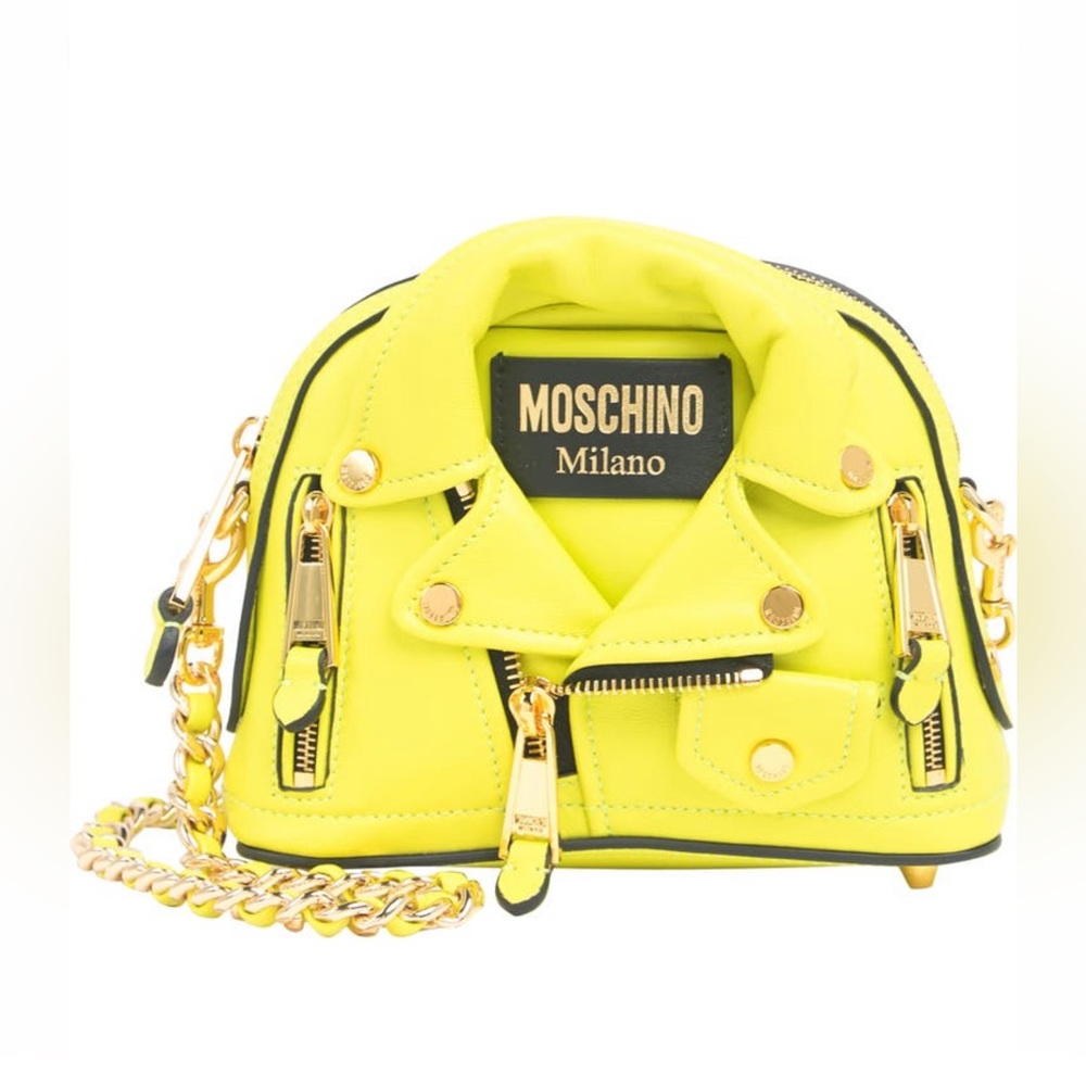 ✨SALE✨ Moschino biker jacket dome crossbody bag ✨SALE✨